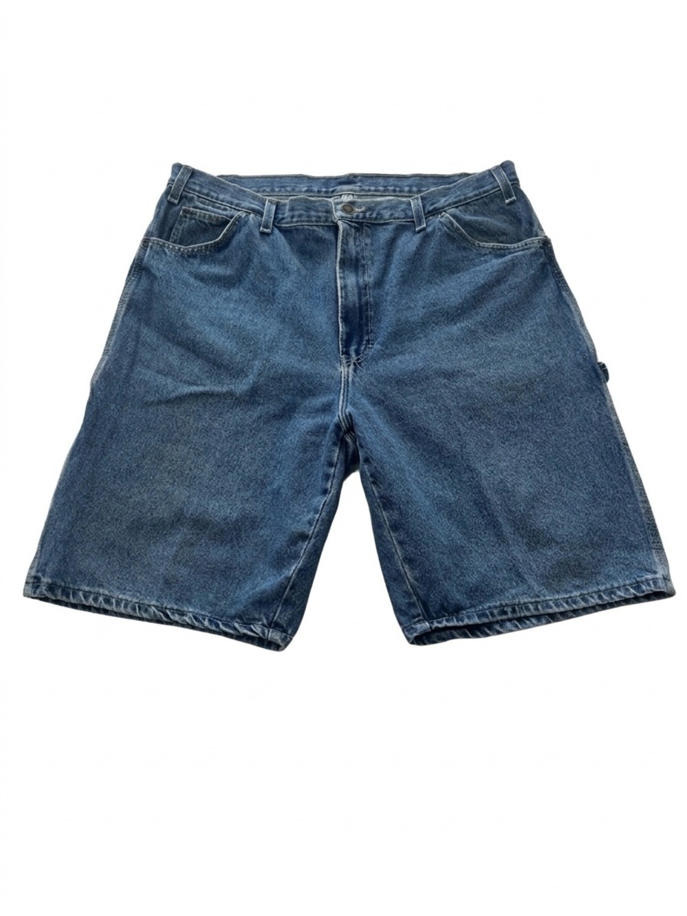 Dickies Men's 40 Relaxed Fit Denim Carpenter Shorts Blue Jorts 90s VTG Classic